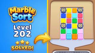 Marble Sort! - Color Puzzle Level 202 Walkthrough 🧩 | Solution & Gameplay (VooDoo) 🔴