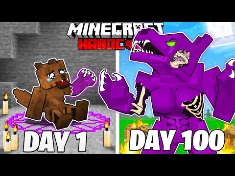 I Survived 100 Days as a CURSED WEREWOLF in HARDCORE Minecraft