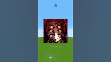 Muzan Kibutsuji, Akaza, Doma & Kokushibo Logo in Minecraft Pixel Art #shorts