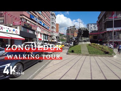 4K Zonguldak City Center Walking Tour | Turkey Walk | July 2022 #emeğinbaşkenti