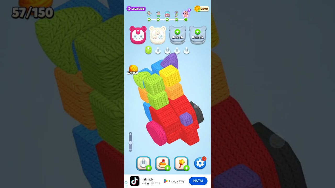 Game wool puzzle 3D 