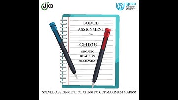 CHE06 ASSIGNMENT SOLUTION | ASSIGNMENT SOLUTION FOR CHE06 | FREE IMPORTANT QUESTION ANSWER CHE06