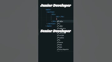 Junior vs Senior Developer 😱🥱#html #webdesign #css #javascript
