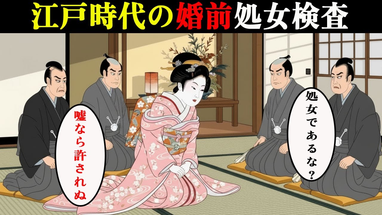 江戸時代、処女でない女性は結婚できなかった…？江戸の婚姻の真実！！【日本浮世絵ばなし】