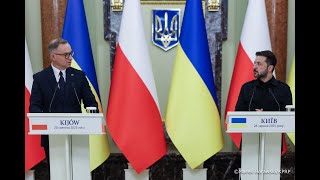 Kijów. Konferencja Prasowa Prezydentów Polski I Ukrainy
