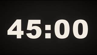 45 Minute Timer – Countdown Timer (NO ALARM / NO MUSIC / MINIMAL)