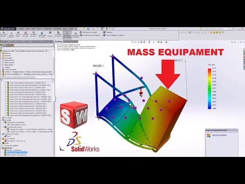 빔 계산 시뮬레이션 튜토리얼 가중치 혼합 메시를 사용한 유한 요소 분석 -Solidworks