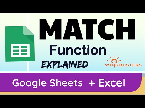 MATCH Function explained with examples in Google Sheets and Excel to get the position