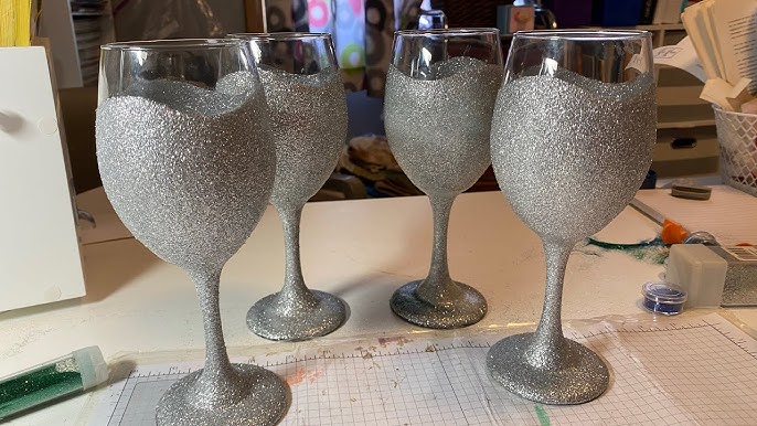 How to Make Disney Princess Glitter Wine Glasses - Kelly Does Life