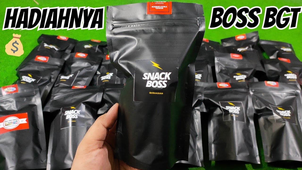 AUTO JADI BOSS!!! UNBOXING SNACK BOSS BERHADIAH UANG DAN EMAS