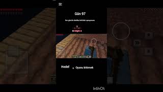 her gün bir dakika tek blok oynuyorum #minecraft #shorts #oyunumadokunma