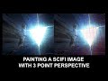 Painting a scifi image with 3 point perspective