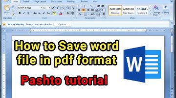 How to Save a File in MS Word & Export as PDF | Pashto Tutorial 2025 | #SherazTechMaster