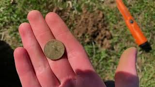Metal Detecting a sports field for coins!