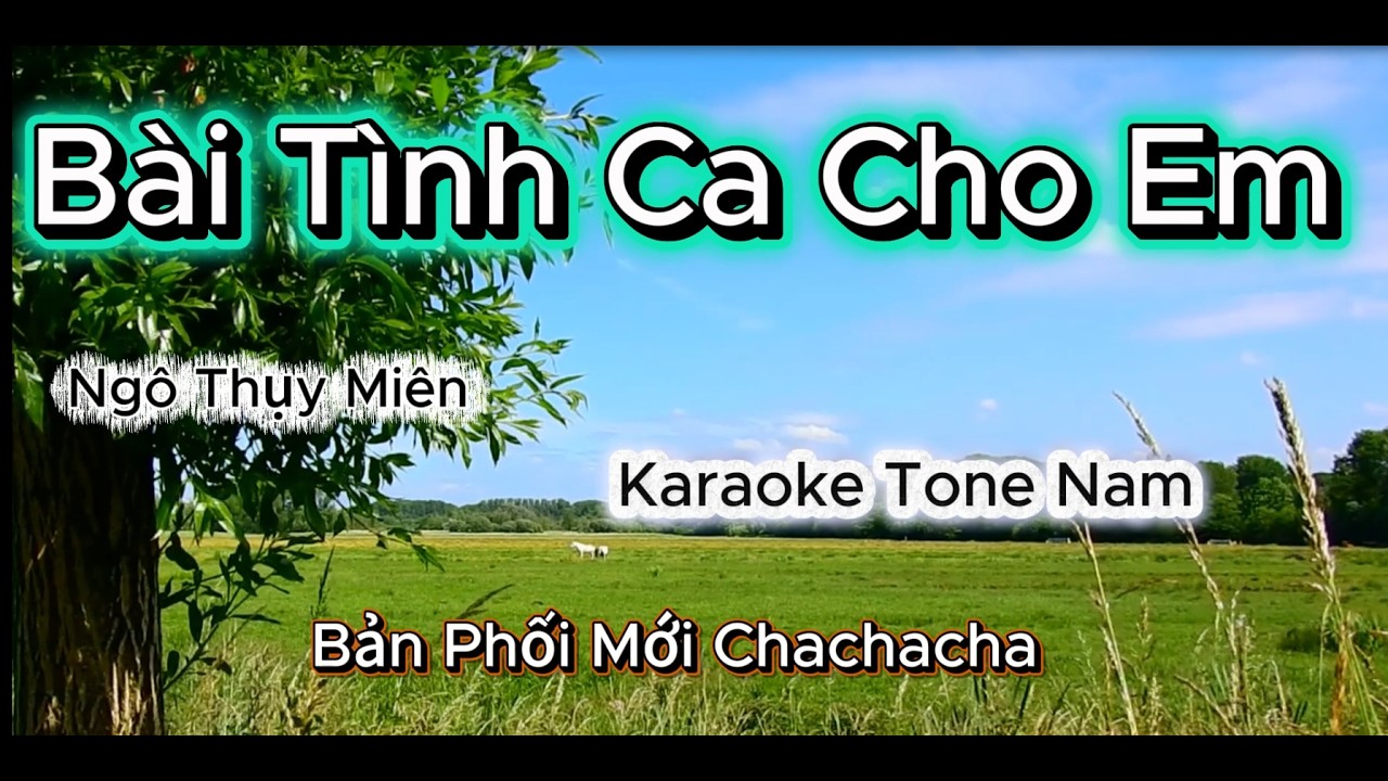 Bài Tình Ca Cho Em  - Karaoke tone Nam - Điệu Chachacha Mới Lạ
