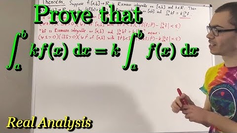 Prove that constants can be taken out of an integral (ILIEKMATHPHYSICS)