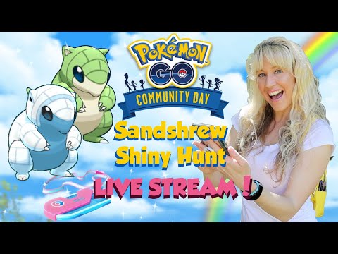 SANDSHREW COMMUNITY DAY LIVE SHINY HUNT!! Pokémon GO