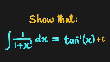 Integraal van 1/(1+x²) = Arctan(x) + c