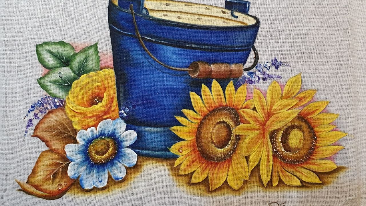 Roberto Ferreira - Vamos Aprender a Pintar Rosas Girassóis e Balde - Parte 2