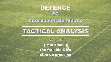 Defence (FC Internazionale Milano - [5 - 3 - 2 Mid block] : the far-side CB’s step up pressing)