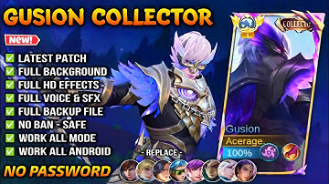 New Gusion Collector Night Owl Skin Script No Password | Full Effects & Voice |Latest Patch|Acerage
