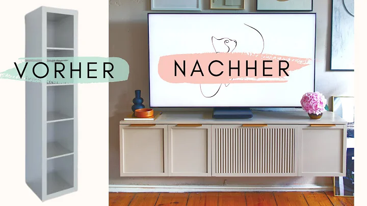 My favorite IKEA hack!? | DIY sideboard from KALLAX shelving | Mini living room makeover by Jelen...