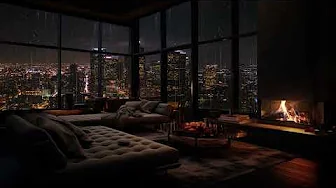 Rain and Fireplace Symphony to Relax and Unwind - Say Goodbye to Stress Forever