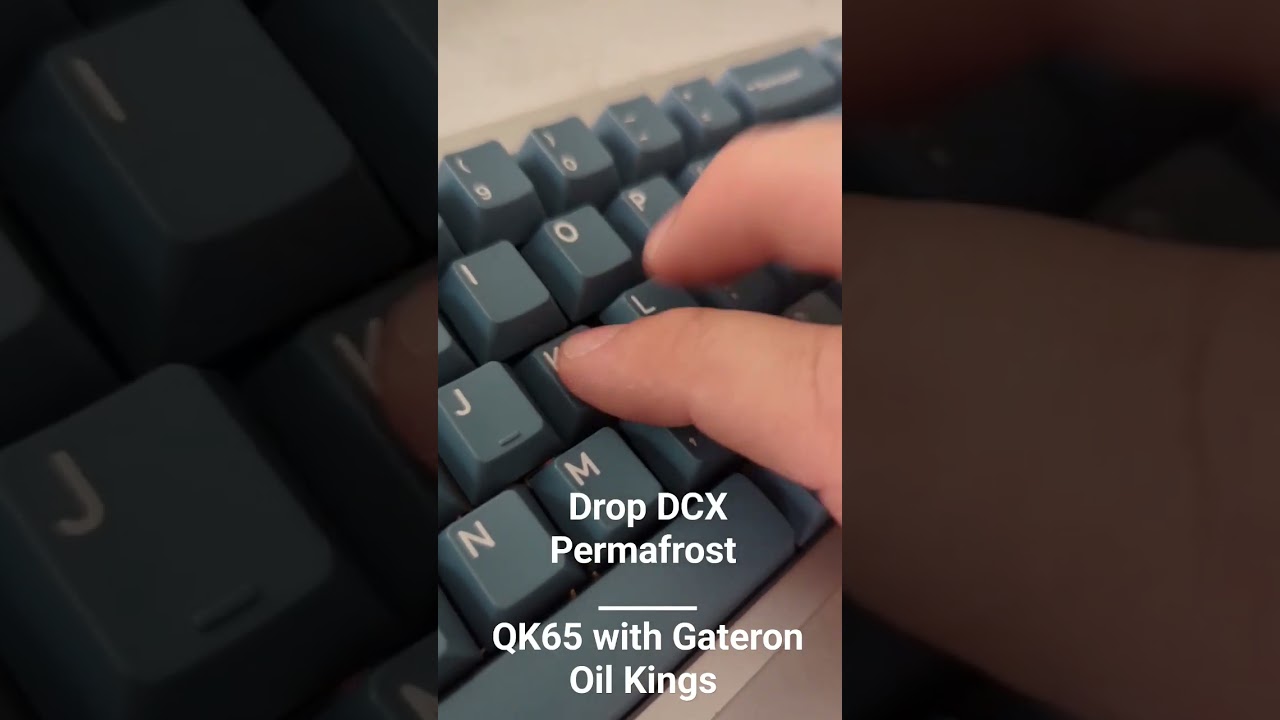 Sound test of the QK65, Gateron Oil Kings, Drop DCX Permafrost 