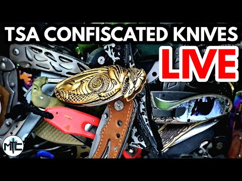 TSA CONFISCATED KNIVES LIVE! + GIVEAWAY!