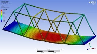 ANSYS 17.0 Tutorial  3D Bridge Truss with Surface Body Platform