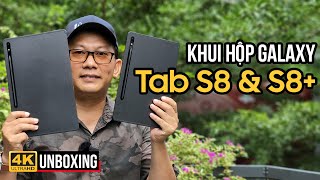 KHUI HỘP GALAXY TAB S8 và TAB S8+ CHÍNH HÃNG, BẢN THƯƠNG MẠI - DÙNG THỬ KEYBOARD BOOKCOVER