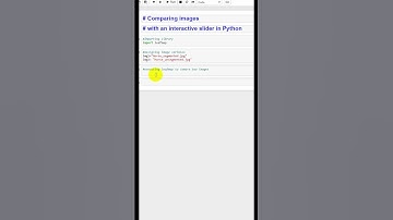 Image Comparison with an Interactive Slide in Python | #shorts