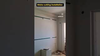 Wains/Wall Panel Cutting, Beading & Installation Process | Interior Work #interiorwork #kitchen