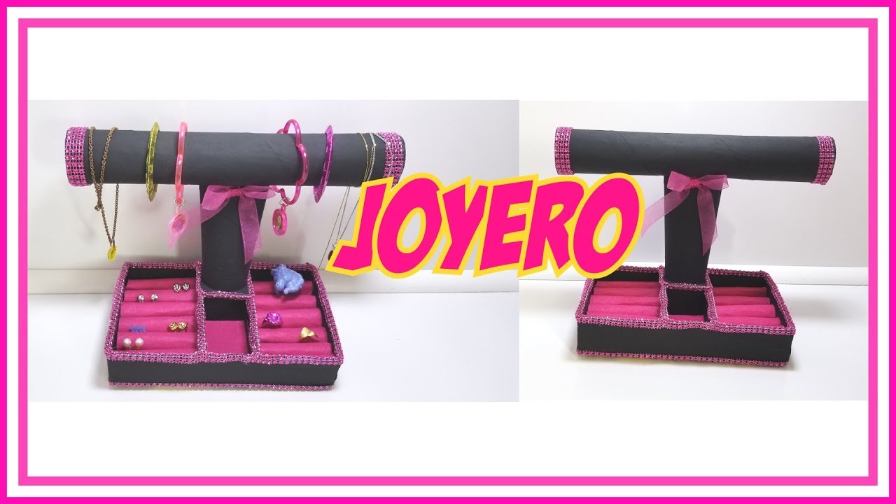 joyero super facil con reciclaje. porta pulseras o brazaletes, aretes, collares y mas💎💍
