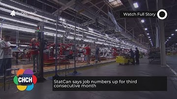 StatCan says job numbers up for third consecutive month