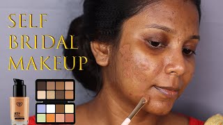Self Bridal Makeup /Cut Crease Eyemakeup Tutorial/ HD Bridal Makeup /Self Bengali Bridal Makeup