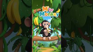 M for Monkey 🐒 | ABCD Rhymes for Kids #cartoon #viral #abcs #kidssong
