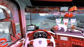 Euro Truck Simulator 2 (v1.36) - Scania RJL Christmas Tuning   V8 Sound   Skin   Interior |Krone DLC