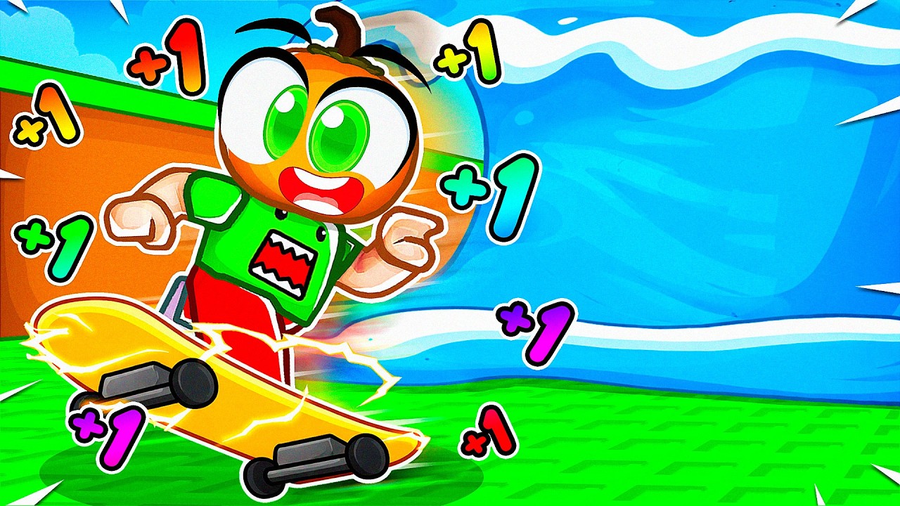 Kaykay Sürerek Tsunamiden Kaçabilecek Miyiz? Saniye = +1 Hız 🛹 | Roblox