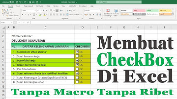 Cara Membuat Check Box Kotak Ceklist di Microsoft Excel