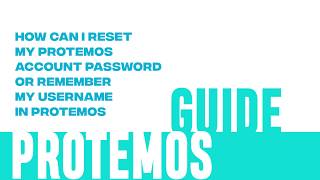 How can I reset my Protemos account password or remember my username in Protemos screenshot 5