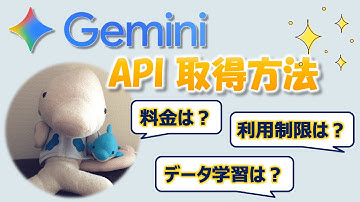 【2025年8月】Gemini APIキー取得方法を解説！料金、利用制限、データ学習についても詳しく解説