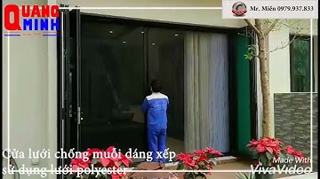 Lắp đặt cửa lưới chống muỗi dạng xếp tại khu đô thị Park City - Cửa lưới chống muỗi Quang Minh