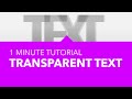 Pro tip for transparent text in affinity photo