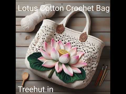 Lotus Flower Crochet  Handbags #crochet