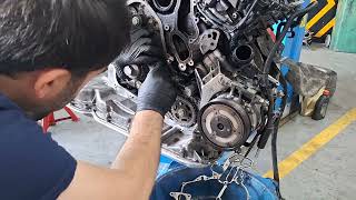 A6 3.0 V6 motor kartel yağ kaçağı onarımı #audi #automotive #ankara #yağlacak #kartell