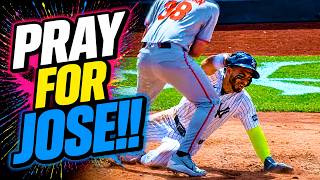 Jose Caballero Injury Crashes into Kyle Braddish's knee | Yankees vs Orioles 2026 Highlights