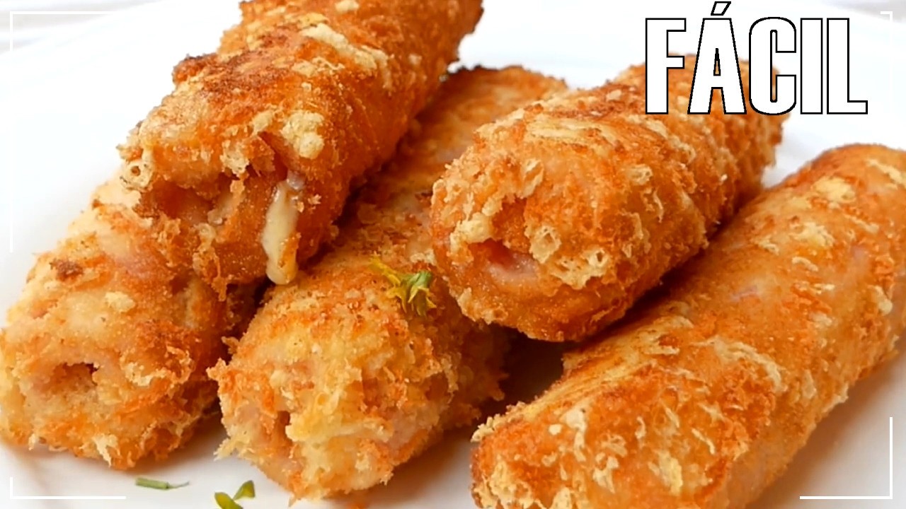 Cómo hacer rollitos de jamón y queso sin horno con 5 ingredientes en 5 minutos