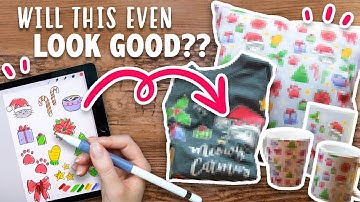 Turning A Sketch Into REAL Products?? (+ Redbubble HAUL) - Making a Seamless/Repeating Pattern