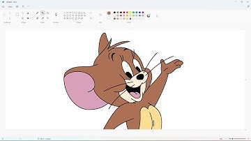 How to draw Jerry Mouse using MS Paint | How to draw on your computer